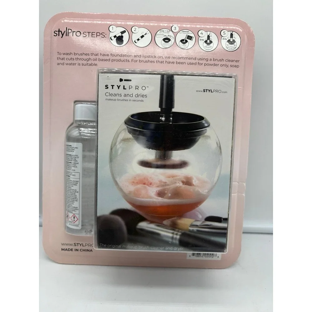StylPro Makeup Brush Cleaner and Drier With Cleanser Liquid 5 fl oz.